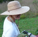 Petite Lattice Vented Burnt Palm Leaf Ranch Hat with Chin Strap - Tula Hats Wide Brim Sun Hat Tula Hats    