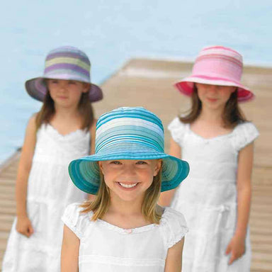 Petite Nantucket Girls Bucket Hat - Wallaroo Hats for Kids Bucket Hat Wallaroo Hats nantuckpk Pink XS (54 cm) 