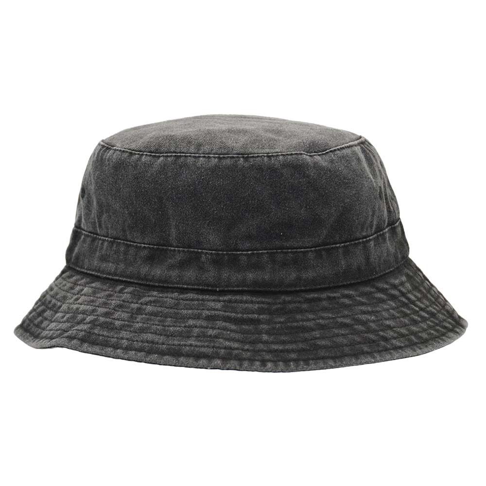 Pigment Dyed Cotton Bucket Hat for Small Heads - Kenny K. Hats Bucket Hat Great hats by Karen Keith CH150K-A Black XS/S (54-55 cm) 