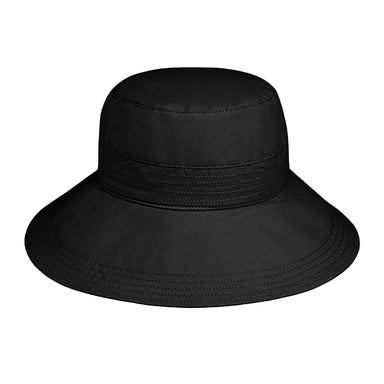 Piper Cotton Golf Hat with Chin Strap - Wallaroo Hats Bucket Hat Wallaroo Hats PIPER Black  
