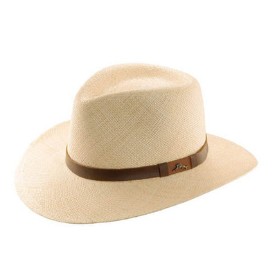 Remy Handwoven Panama Safari Hat with Leather Band - Tommy Bahama Hats Safari Hat Tommy Bahama Hats TBW147OS Natural S/M (55-57cm) 