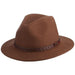 Richmond Crushable Water Repellent Wool Felt Safari Hat - Scala Hat Safari Hat Scala Hats DF47-PECAN2 Pecan Medium (57 cm) 