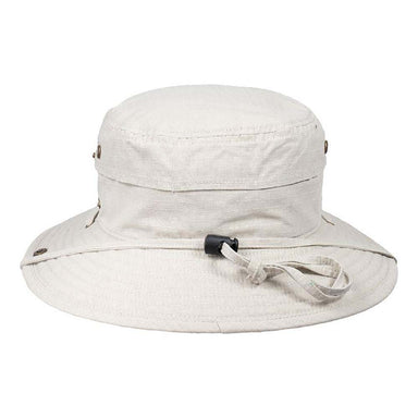 Rip Stop Cotton Bucket Hat with Side Snaps - DPC Outdoor Hats Bucket Hat Dorfman Hat Co. STC404-PUTTY3 Putty Large 