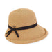 Rolled Edge Straw Brim Cap - Sun 'N' Sand Hats Facesaver Hat Sun N Sand Hats HH2686A Tan OS (57 cm) 