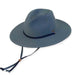 Safari Hat with Contrast Underbrim and Chin Strap - Tidal Tom™ Safari Hat Tidal Tom HTT1028B-ML Teal / Navy M/L (57-59 cm) 