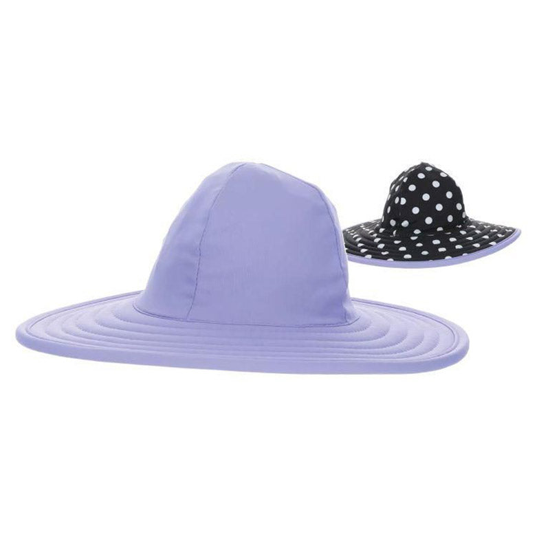 Sandpiper Lycra® Sun and Swim Hat for Girls - Scala Hats for Kids Wide Brim Hat Scala Hats C938-ASST Lavender XS (48-52 cm) 