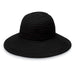 Scrunchie Packable Wide Brim Sun Hat - Wallaroo Hats Wide Brim Sun Hat Wallaroo Hats SCRblack Black M/L (58 cm) 