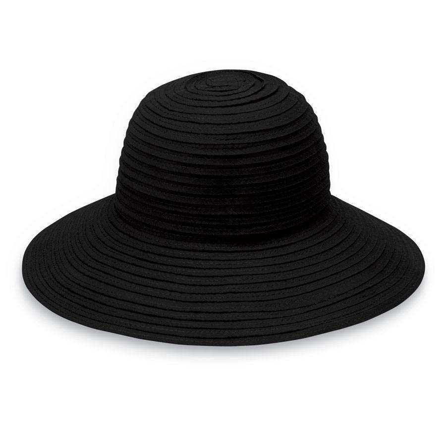 Scrunchie Packable Wide Brim Sun Hat - Wallaroo Hats Wide Brim Sun Hat Wallaroo Hats SCRblack Black M/L (58 cm) 