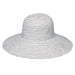 Petite Scrunchie Packable Sun Hat - Wallaroo Hats Wide Brim Sun Hat Wallaroo Hats PSCRWB White / Black Small (56 cm) 
