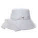 Soft Cotton Bucket Hat with Apron Tie - Scala  Women's Hats Wide Brim Hat Scala Hats LC839-WHT White OS 