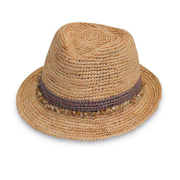 Tahiti Fedora Raffia Hat - Wallaroo Hats Fedora Hat Wallaroo Hats WSTAHTP Taupe M/L (58 cm) 