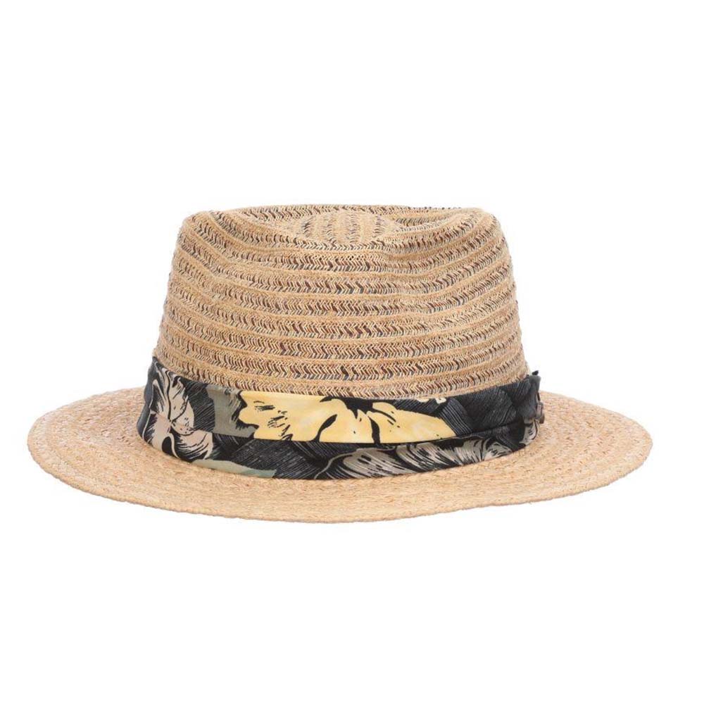 Tahiti Fedora Hat with Tropical Print Band  - Tommy Bahama Hats Fedora Hat Tommy Bahama Hats    