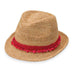 Tahiti Fedora Raffia Hat - Wallaroo Hats Fedora Hat Wallaroo Hats WSTAHRD Red M/L (58 cm) 