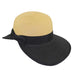 Two Tone Backless Facesaver Sun Hat - Jeanne Simmons Facesaver Hat Jeanne Simmons js8331TN Tan/Black  