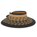 Two Tone Wrap Around Visor Hat - Sun 'N' Sand Hats Visor Cap Sun N Sand Hats HH2619B Black  