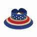 US Flag Petite Roll Up Visor Hat - Boardwalk Style Hats Visor Cap Boardwalk Style Hats    