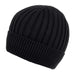Unisex Sherpa Fleece Lined Knit Black Beanie - Angela & William Beanie Epoch Hats BN2384B Black  
