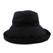 Upturned Brim Cotton Breton Hat - Milani Hats Kettle Brim Hat Milani Hats WSCT473BK Black M/L (58.5 cm) 
