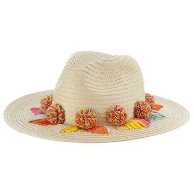 Pom Pom Summer Safari Hat - Brooklyn Hat Co Safari Hat Brooklyn Hat BKN1623 Natural M (57 cm) 