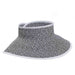 Tropical Trends Wrap-Around Sun Visor Hat Visor Cap Dorfman Hat Co. v227bw Black and White  