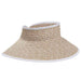 Tropical Trends Wrap-Around Sun Visor Hat Visor Cap Dorfman Hat Co. v227wh White tweed  