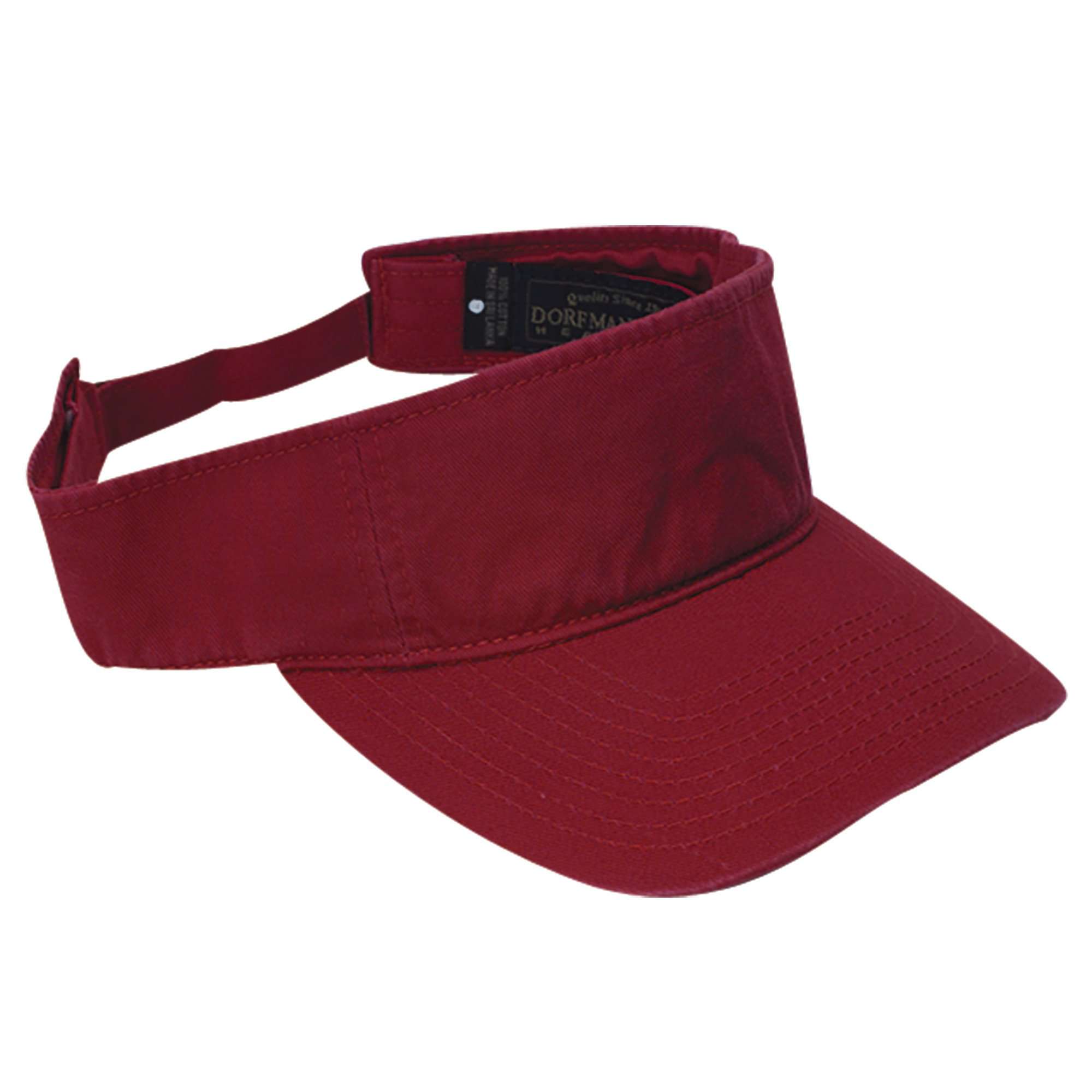 DPC Men's Twill Sun Visor Visor Cap Dorfman Hat Co. v7rd Red  