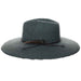 Wide Brim Bangkok Toyo Sun Hat with Side Feather - Scala Hats Safari Hat Scala Hats    