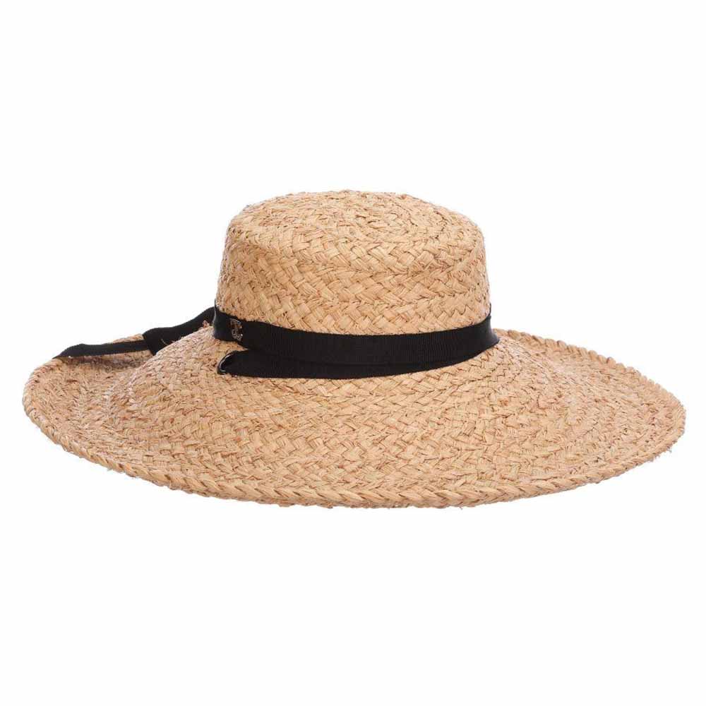 Wide Brim Raffia Boater Hat Made for Convertibles - Callanan Hats Bolero Hat Callanan Hats CR362OS Natural OS (57 cm) 