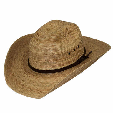 Woven Palm Leaf Cowboy Hat - Jeanne Simmons Hats Cowboy Hat Jeanne Simmons JS6654-MD Natural Palm Medium (57 cm) 