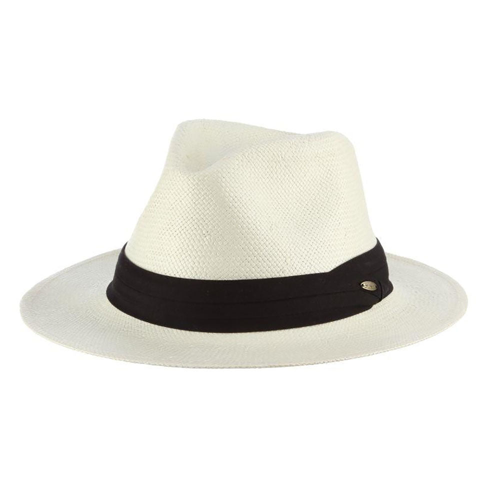 Woven White Toyo Panama Hat, up to 2XL - Scala Hats Panama Hat Scala Hats    