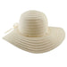 Classic Woven Toyo Straw Floppy Hat - Tropical Trends Wide Brim Sun Hat Dorfman Hat Co. LP159 Natural  