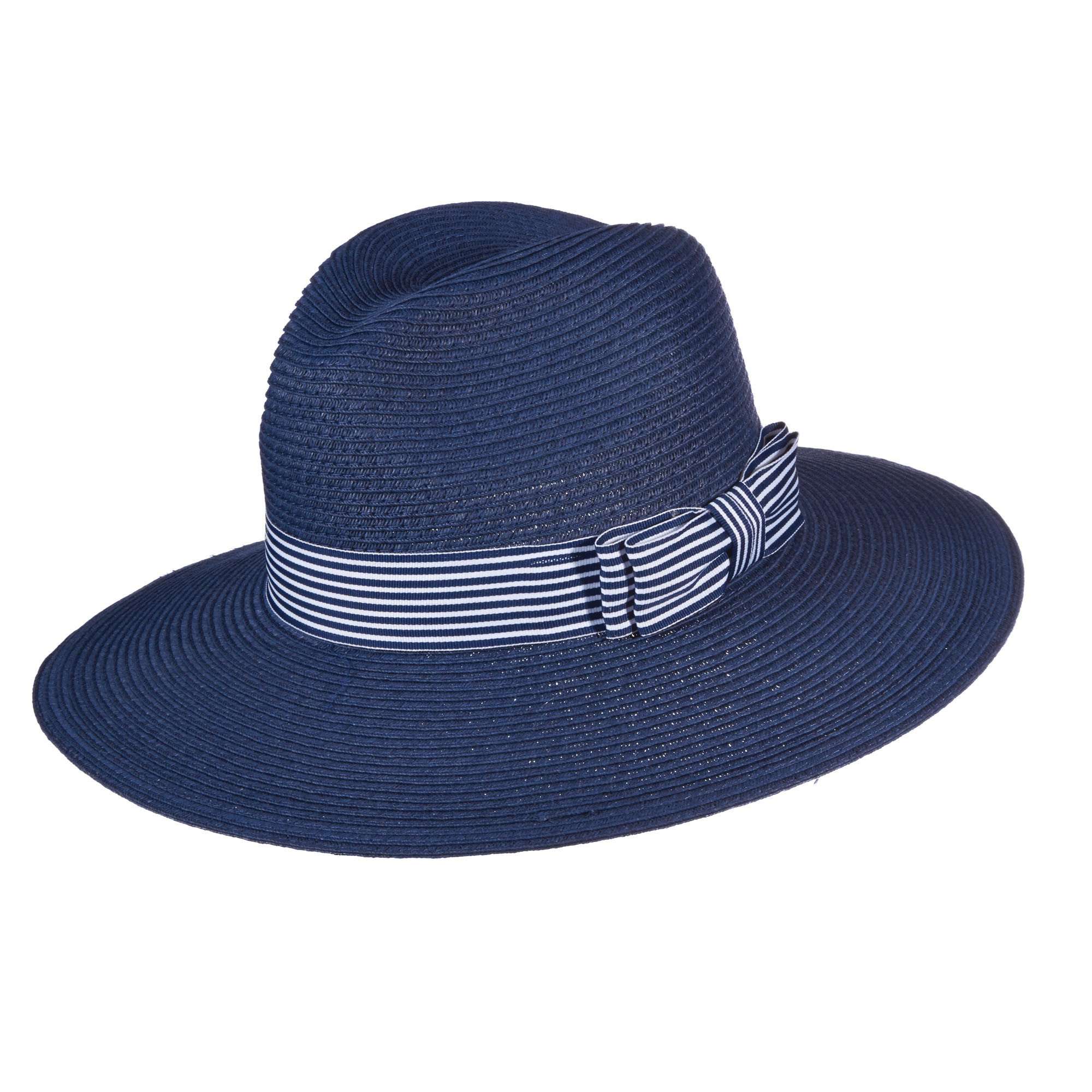 Callanan Safari Hat with Striped Band Safari Hat Callanan Hats cr253nv Navy Medium (57 cm) 