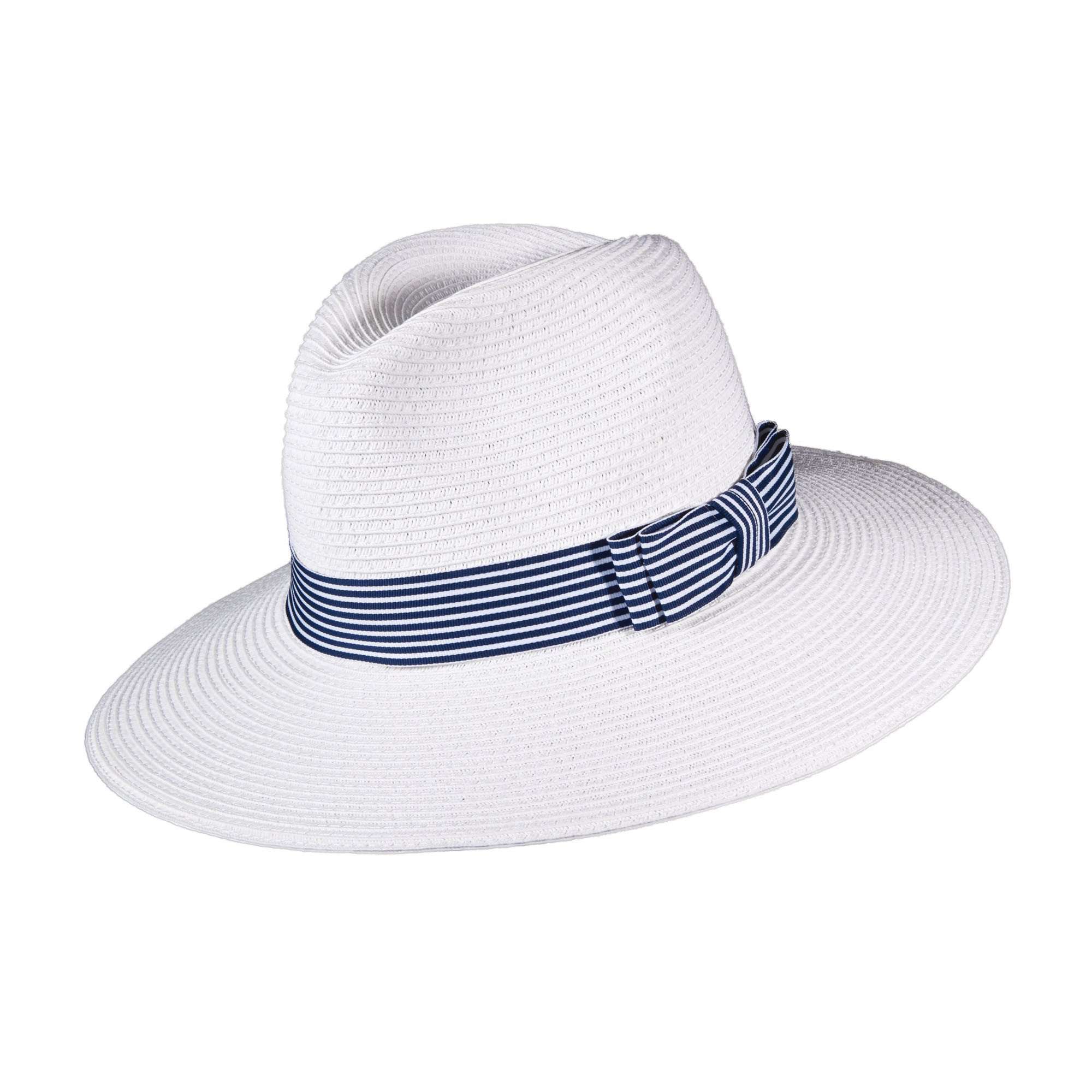 Callanan Safari Hat with Striped Band Safari Hat Callanan Hats cr23wh White Medium (57 cm) 