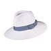 Callanan Safari Hat with Striped Band Safari Hat Callanan Hats cr23wh White Medium (57 cm) 