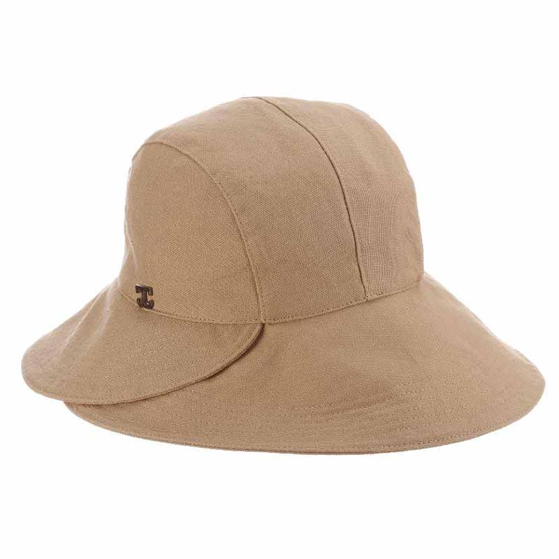 Chicopee Rough Cotton Split Brim Cloche Hat - Callanan Hats Cloche Callanan Hats cr316tp Taupe M/L (58.5 cm) 