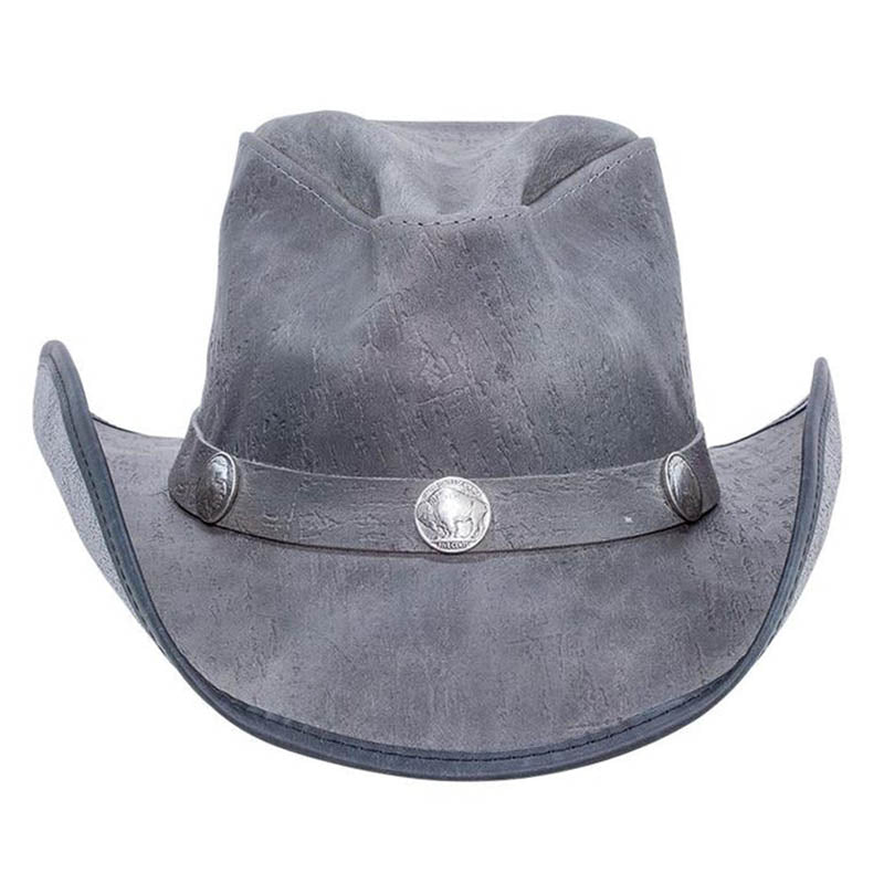 Cyclone Leather Cowboy Hat with Buffalo Band up to 2XL - Double G Hat Cowboy Hat Head'N'Home Hats    