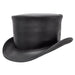 El Dorado Leather Top Hat,  Black - VooDoo Hatter Top Hat Head'N'Home Hats eldoradonobs Black Small 