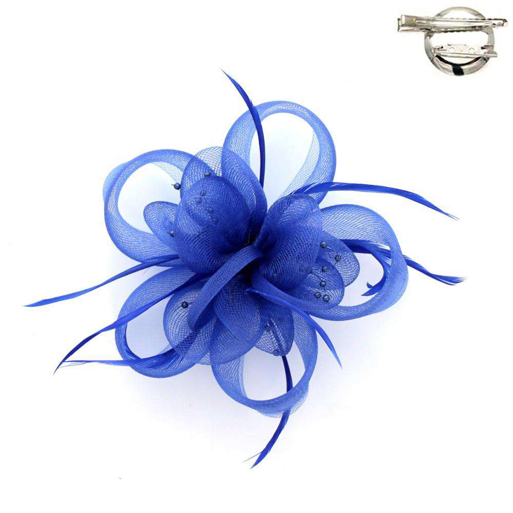 Loopy Mesh Flower Brooch, Fascinator - SetarTrading Hats