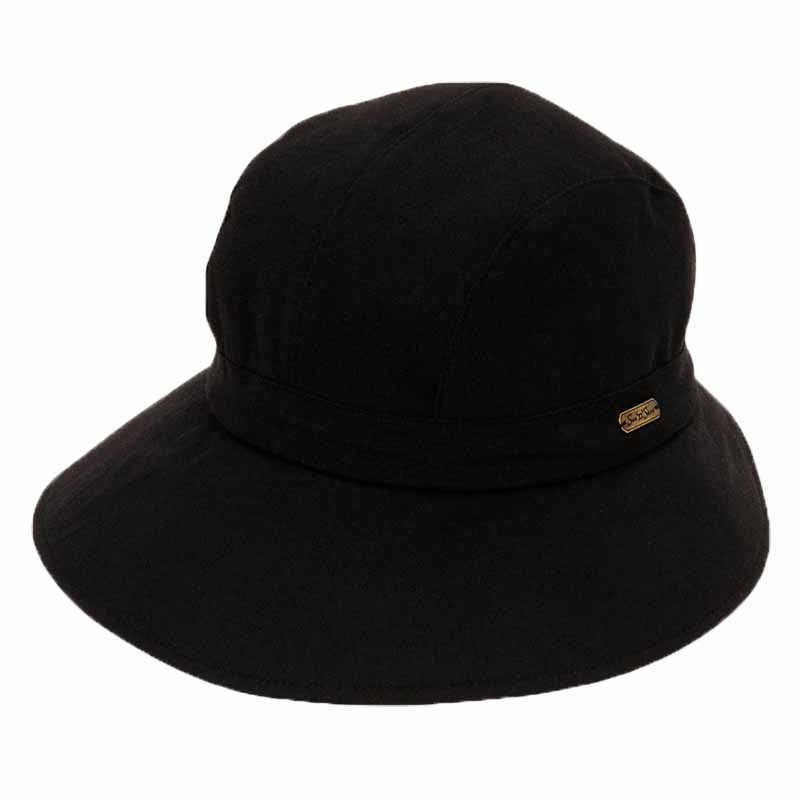 Cotton Souwestern Summer Hat - Sun 'N' Sand Hats Facesaver Hat Sun N Sand Hats hh1391A bk Black S/M (55-57 cm) 