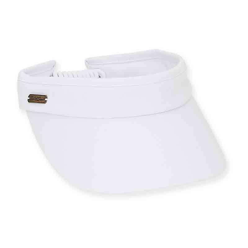 Pace Cotton Sun Visor with Coil Closure - Sun 'N' Sand Visor Hats Visor Cap Sun N Sand Hats hh1840A White  