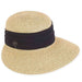 Large Women's Hats: Maya Sun Savor with Palm Tree Pin - Sun 'N' Sand Hats Facesaver Hat Sun N Sand Hats HH1955Bxl Natural Large (59 cm) 