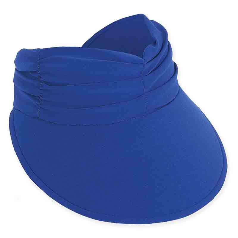 Gabriella Lycra Floating Sun Visor - Sun 'N' Sand Hats Visor Cap Sun N Sand Hats hh2093C Royal Blue M - XL (57-61 cm) 