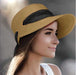Straw Brim Cap Hat with Sash - Sun 'N' Sand Hats Facesaver Hat Sun N Sand Hats    