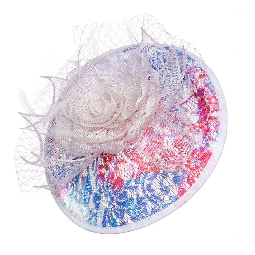 Sinamay Rose Fascinator Fascinator Something Special LA HTH1254WH White