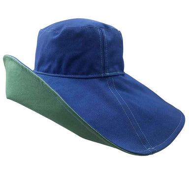 Lanikai Eclipse Reversible Organic Cotton Resort Sun Hat - Flipside Hats Wide Brim Hat Flipside Hats FS027-023 Marine / Aqua  