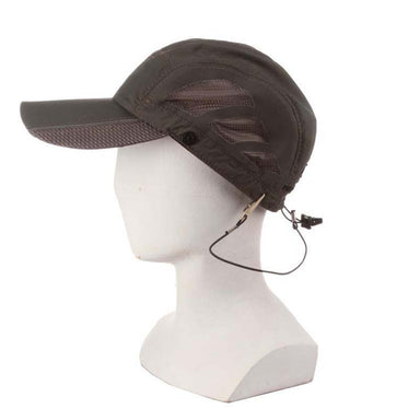 Supplex® Nylon Fishing Cap with Keeper Clip - DPC Global Hats Cap Dorfman Hat Co. mc359clm Charcoal M (56 - 57 cm) 