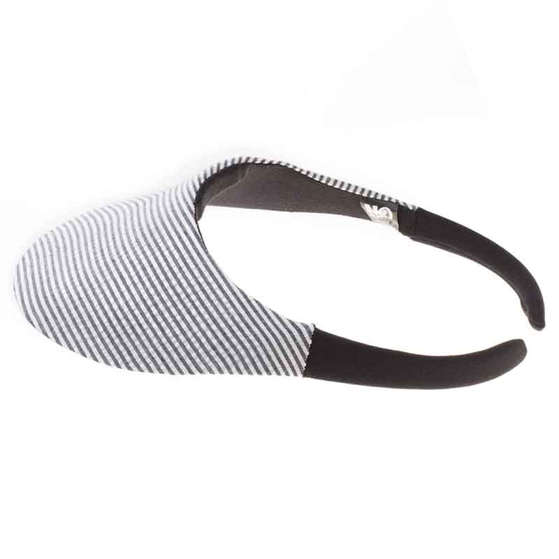 No Headache® Midsize Clip On Striped Sun Visor Visor Cap No Headache    