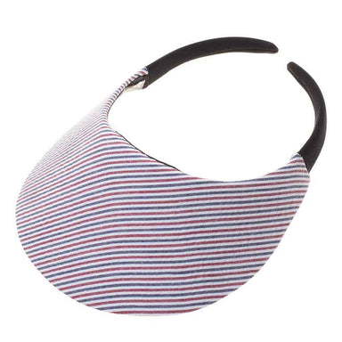 No Headache® Midsize Clip On Striped Sun Visor Visor Cap No Headache PFCM-STP2 Tricolor  