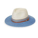 Petite Kristy Fedora Hat - Wallaroo Hats for Small Heads Safari Hat Wallaroo Hats PKRIBL Ivory/Ice Blue Small (55 cm) 