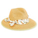 Petite Straw Safari Hat with Cotton Band - Sunny Dayz™ Safari Hat Sun N Sand Hats HK293B Pineapple Small (54 cm) 